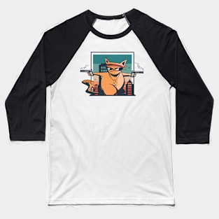 GANGSTER CAT Baseball T-Shirt